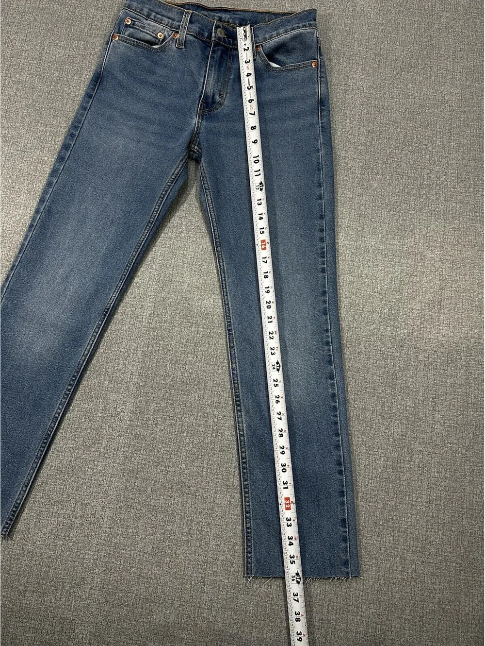 Levi’s 511 Slim Fit Jeans Men’s 28x27 Blue Denim Waterless Raw Hem
